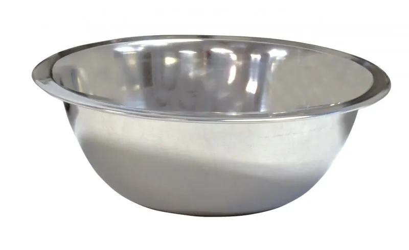 Omcan USA 44445 Mixing Bowl - 8 Qt, 15" Diameter Stainless Steel, 6-8 Qt - 12/Case