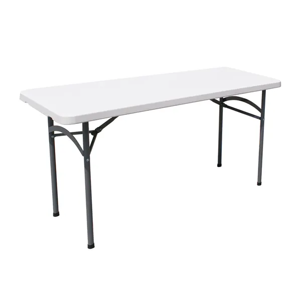 Omcan USA 44488 Folding Table – 48"W x 23.6"D, Molded Plastic Top, Durable Folding Design, Restaurant Use