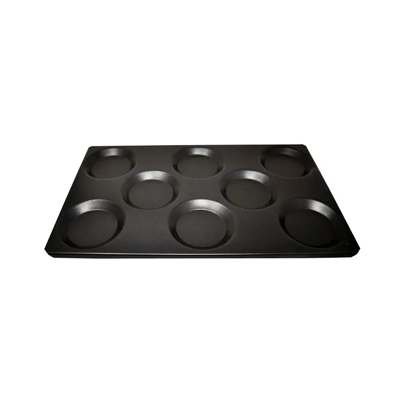 Omcan USA 44546 Roasting Pan, 12" x 20" 1" Depth, 1‑1/2" Thick, 8 Nonstick Stainless Steel Molds