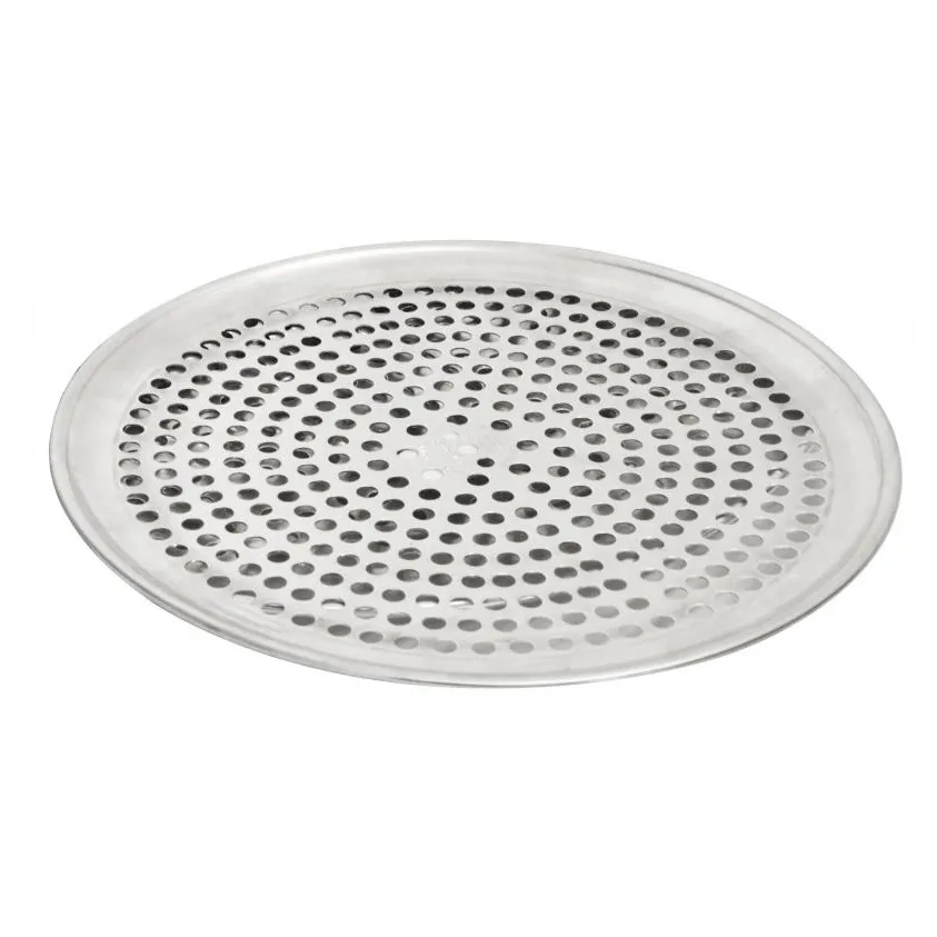 Omcan USA 44551 Pizza Pan – 12" Round Perforated Aluminum Tray, Commercial Grade