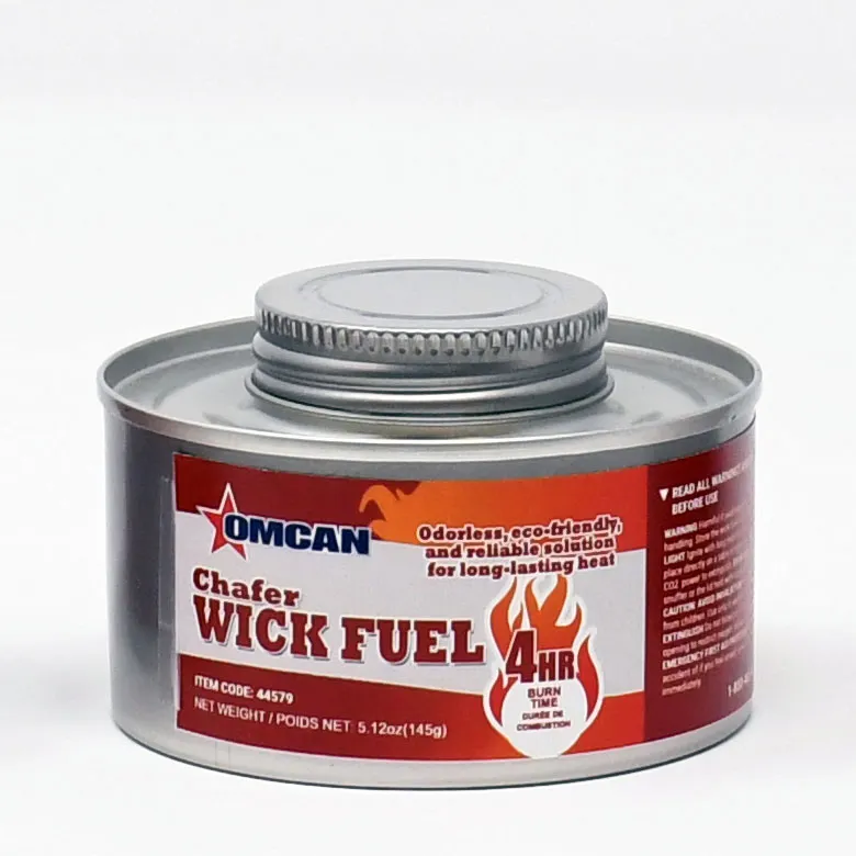 Omcan USA 44579 Chafing Dish Fuel, Wick-Powered 4-Hour Burn Time, Twist-Cap for Heat, Accessory