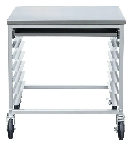 Omcan USA 44722 Meat Slicer Cart, 28.25" x 18" x 30" Aluminum, Heavy‑Duty Food Slicer Attachment