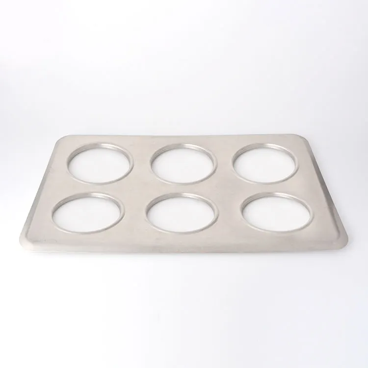 Omcan USA 46367 Adapter – Stainless, 4-3/4" Hole, Fits Six 2-1/2 Qt Steam Table Pans, Round Cutouts