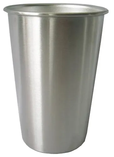 Omcan USA 46506 Pint Cup, 16 oz. Stainless Steel, 13-16 oz, Durable Metal Drinkware