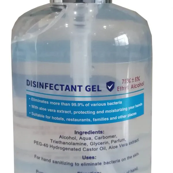 Omcan USA 46668 Hand Sanitizer Gel, 300 ml Bottle, 75% Alcohol, Pump Dispensing – Commercial Use