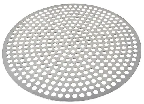 Omcan USA 46742 Commercial Pizza Pan, 10" Round Perforated Aluminum Tray, Ideal For Even Baking