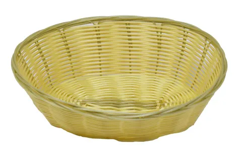 Omcan USA 47197 Natural Woven Oval Display Basket, 9.5" D x 6.25" W x 2.75" H
