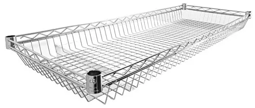 Omcan USA 47324 - 18" x 48" Chrome Wire Food Display Basket, Stainless Steel, NSF