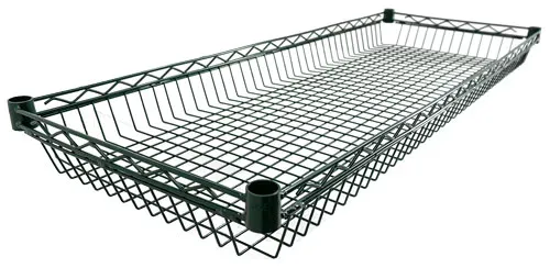 Omcan USA 47326 18" x 48" Epoxy Wire Food Display Basket, NSF, Stainless Steel