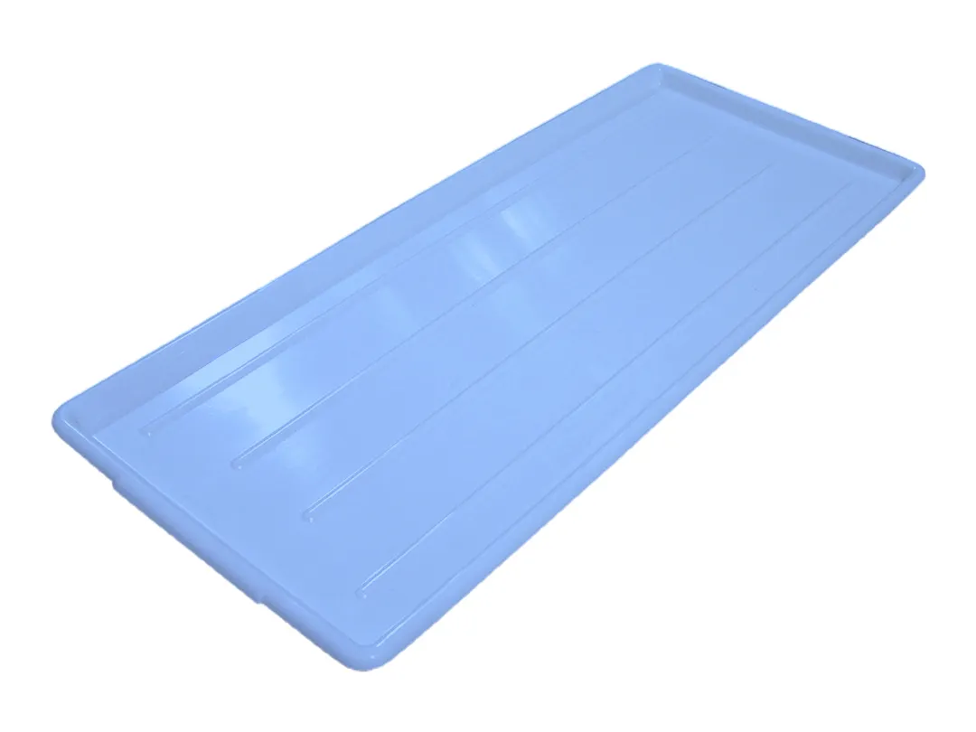 Omcan USA 47684 - 12" x 30" Rectangular Bakery Display Tray, Blue Plastic Poly Construction