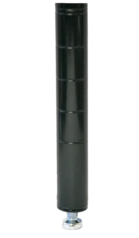 Omcan USA 48090 Post – 64” Black Epoxy Coated Wire Shelving Post, NSF, Leveler, 60-69” Height