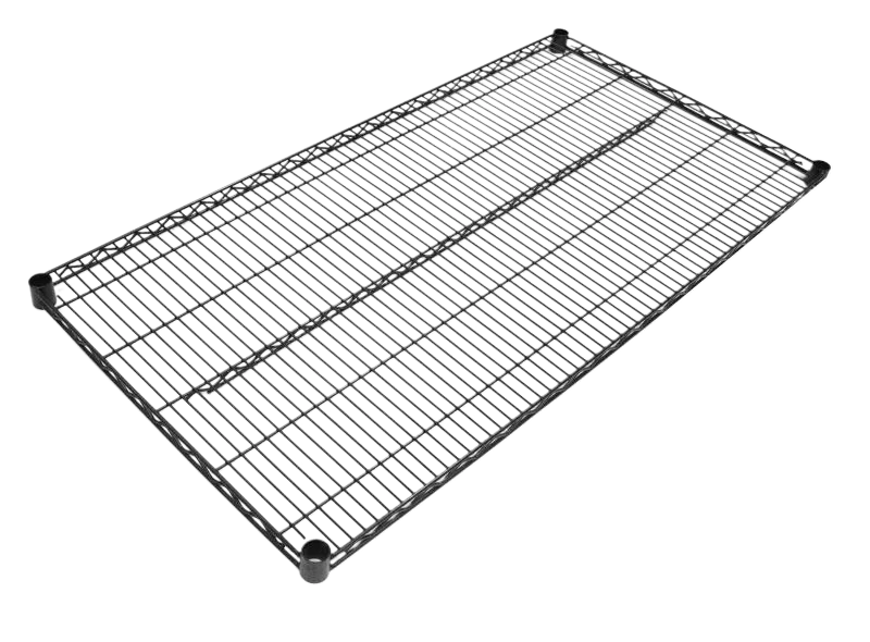 Omcan USA 48094 Wire Shelving, 18"D × 36"W, Black Epoxy Finish, NSF Certified, 1-Tier Stainless Steel Frame