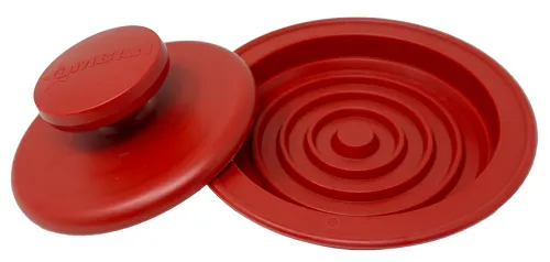 Omcan USA 48112 Red Plastic Hamburger Patty Press, High-Impact Polystyrene