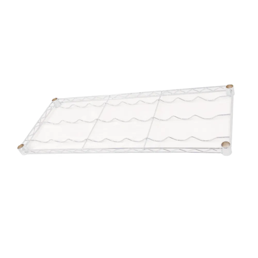 Omcan USA 48222 Wine Rack, 36" W x 14" D, 9 Bottle Capacity, Chrome Finish, NSF Certified