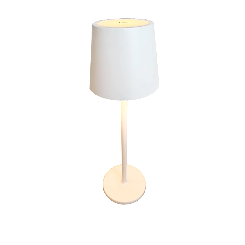 Omcan USA 48284 Table Lamp, 3-9/10" dia. x 15" H, 3600mA Battery, 3000K/6000K, 15h Light, Aluminum