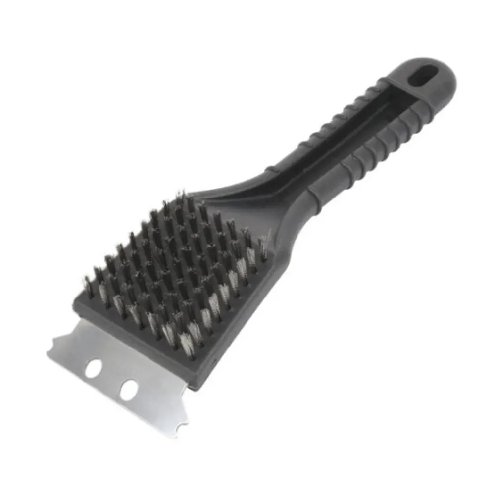 Omcan USA 48591 Panini Grill Cleaning Brush with Scraper, Nylon Bristles for Grills