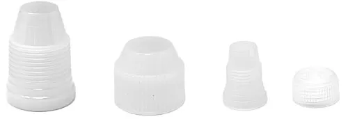 Omcan USA 48899 Pastry Tip Couplers Set, Large 38 mm & Small Coupler, Skull Coupler - Set