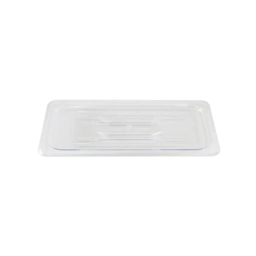 Omcan USA 80011 Food Pan Cover - 1/9 Size Flat Lid, Clear Polycarbonate, 6-15/96" x 4-1/4"