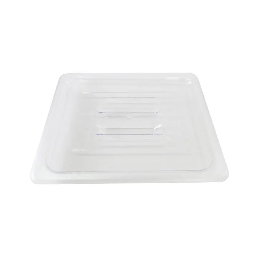 Omcan USA 80025 Food Pan Cover – 1/2 Size Clear Polycarbonate Lid, 12-4/5" x 10-7/16", NSF