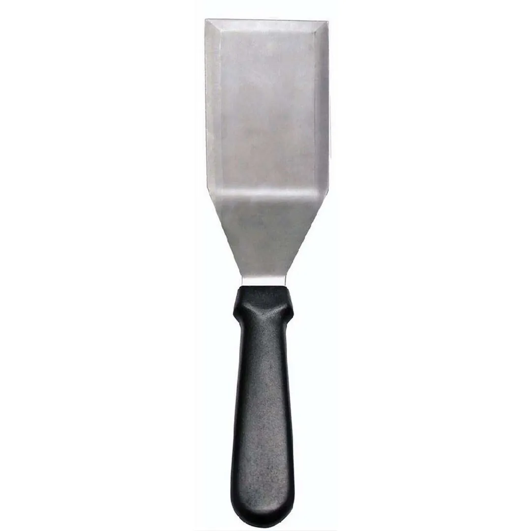 Omcan USA 80035 Hamburger Turner – 5-1/8" x 2-7/8" Stainless Steel Blade, Black Plastic Handle
