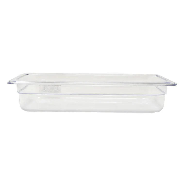 Omcan USA 80036 Food Pan - 1/3 Size, 12-4/5" x 6-15/16" x 2-1/2" Clear Polycarbonate, NSF