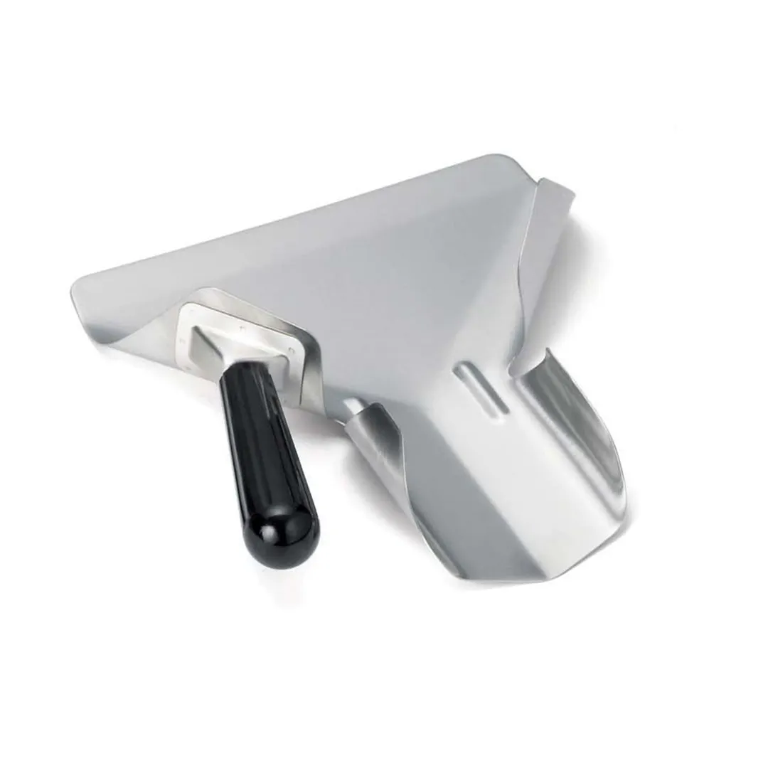 Omcan USA 80038 French Fry Bagger – Left‑Handed Stainless Steel Scoop, Plastic Handle, 6" Length