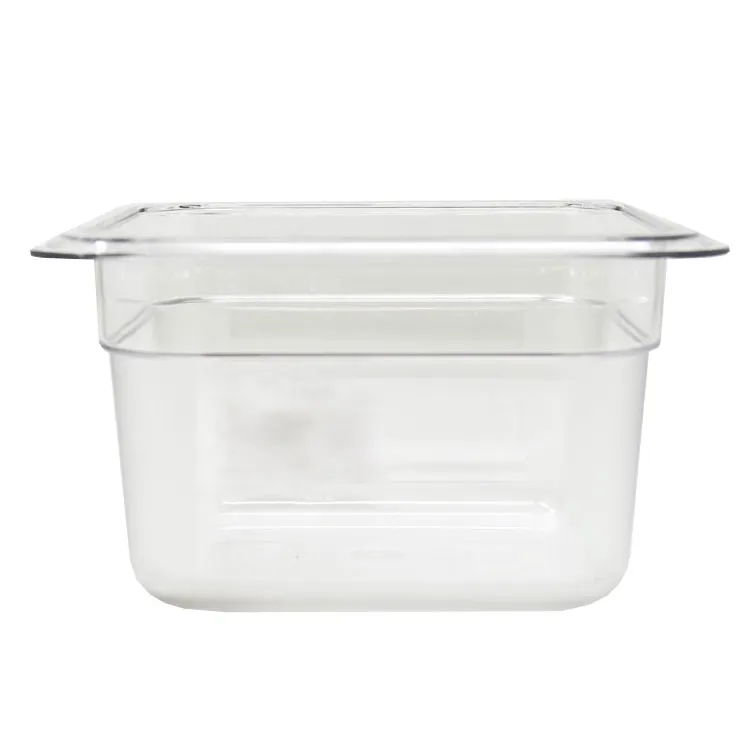 Omcan USA 80040 - 1/6 Size Clear Polycarbonate Food Pan, 6-15/16" x 6-3/8" x 3-15/96" Deep, NSF