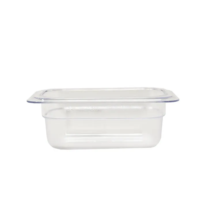 Omcan USA 80043 Food Pan – 1/9 Size, 6-15/96" x 4-1/4" x 2-1/2" Clear Polycarbonate, NSF