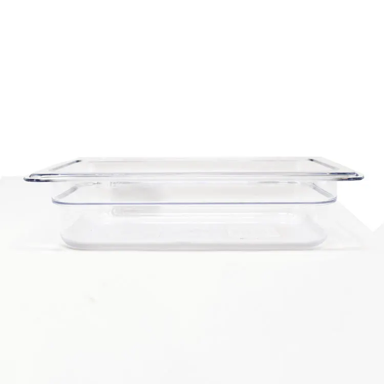 Omcan USA 80044 - 1/4 Size Clear Polycarbonate Pan, 10-7/16" x 6-3/8" x 2-1/2" Deep, NSF