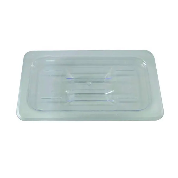 Omcan USA 80049 Full‑Size Clear Polycarbonate Pan Cover, Flat Lid, 20‑3/4" x 12‑4/5", NSF