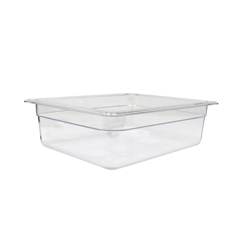 Omcan USA 80055 - 1/2 Size Clear Polycarbonate Pan, 12‑4/5" x 10‑7/16" x 3‑15/16" Deep,NSF