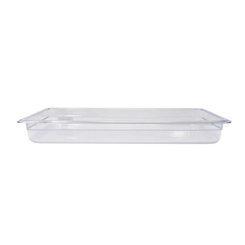 Omcan USA 80056 Full-Size 1/1 Food Pan, 20-3/4" x 12-4/5" x 2-1/2" Clear Polycarbonate, NSF