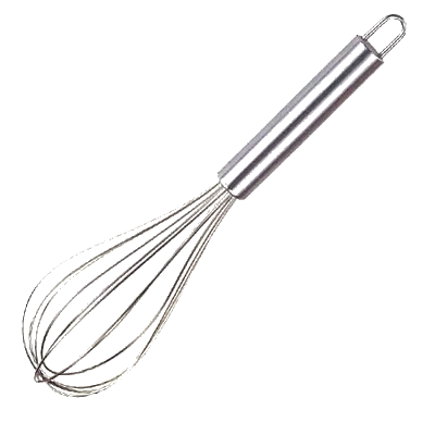 Omcan USA 80082 Piano Whip – 14" Stainless Steel Utensil, 13"-16" Length, Mixing Whisk