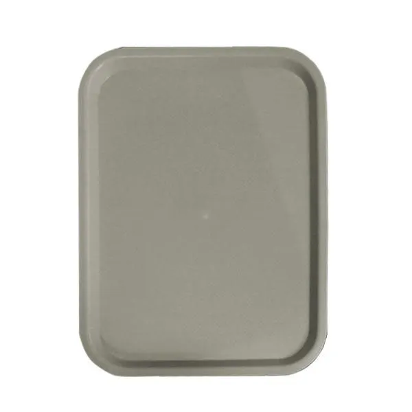 Omcan USA 80094 Fast Food Tray - Basket Weave Design, 12" x 16", Gray Polypropylene, NSF