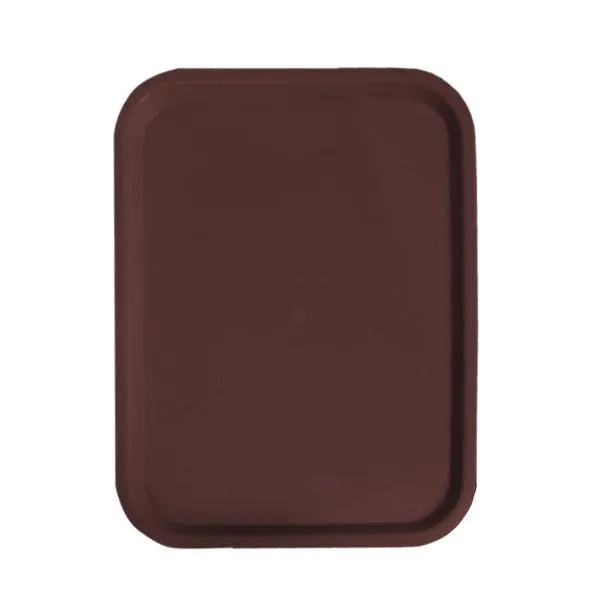 Omcan USA 80100 Fast Food Tray - Basket Weave, 14" x 18", Polypropylene, Brown, NSF