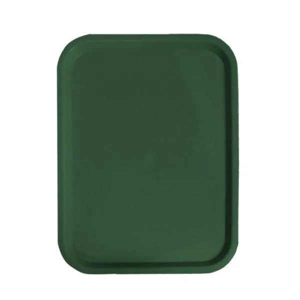 Omcan USA 80102 Fast Food Tray - 14" x 18" Green Polypropylene Basket Weave, NSF