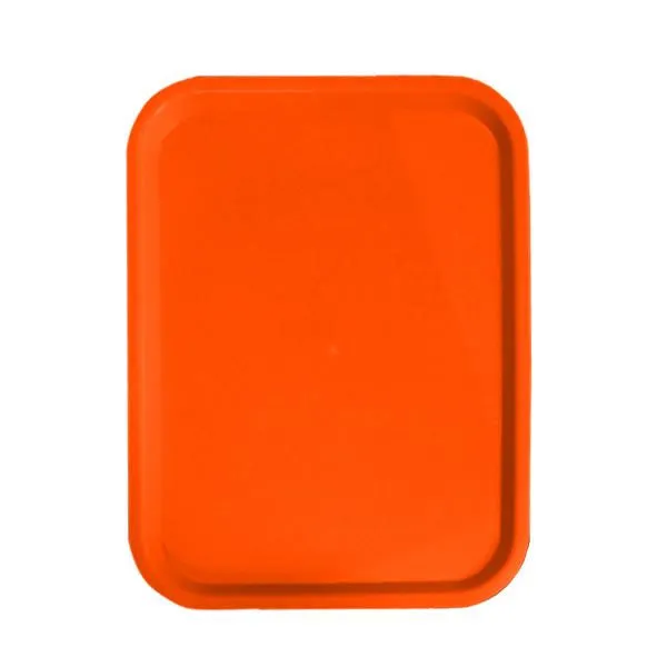 Omcan USA 80104 Fast Food Tray – 14" x 18" Orange Polypropylene Basket Weave, NSF