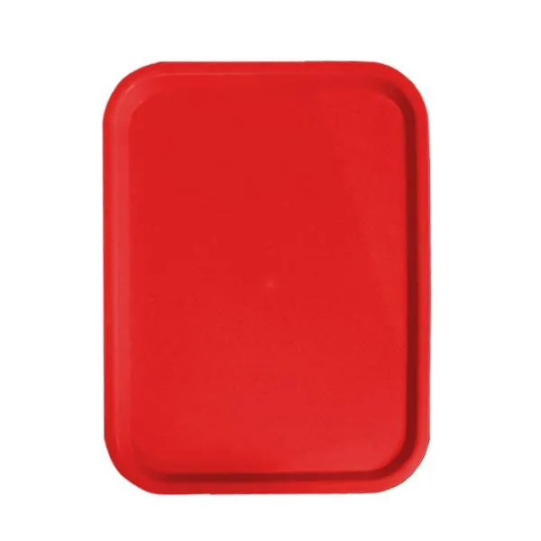 Omcan USA 80105 Fast Food Tray – 14" x 18" Red Polypropylene Basket Weave, NSF