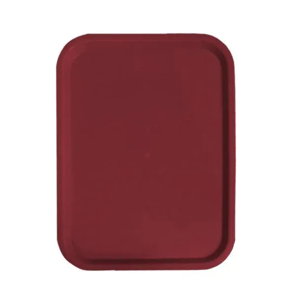 Omcan USA 80106 Fast Food Tray – Basket Weave, 14" x 18", Polypropylene, Red, NSF