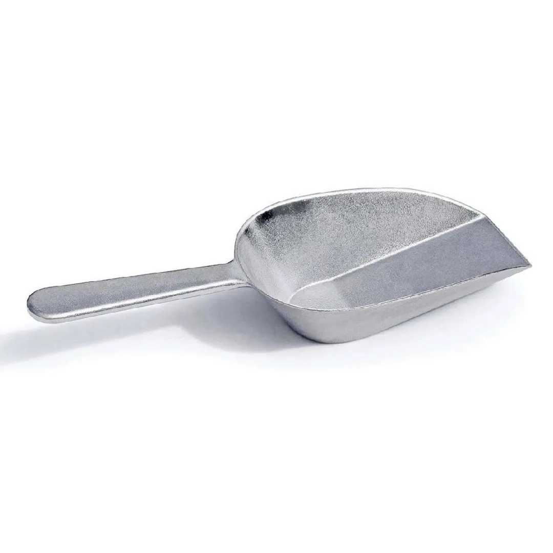 Omcan USA 80117 Utility Scoop – 4 oz, Flat‑Bottom Aluminum Shovel for Ice Service