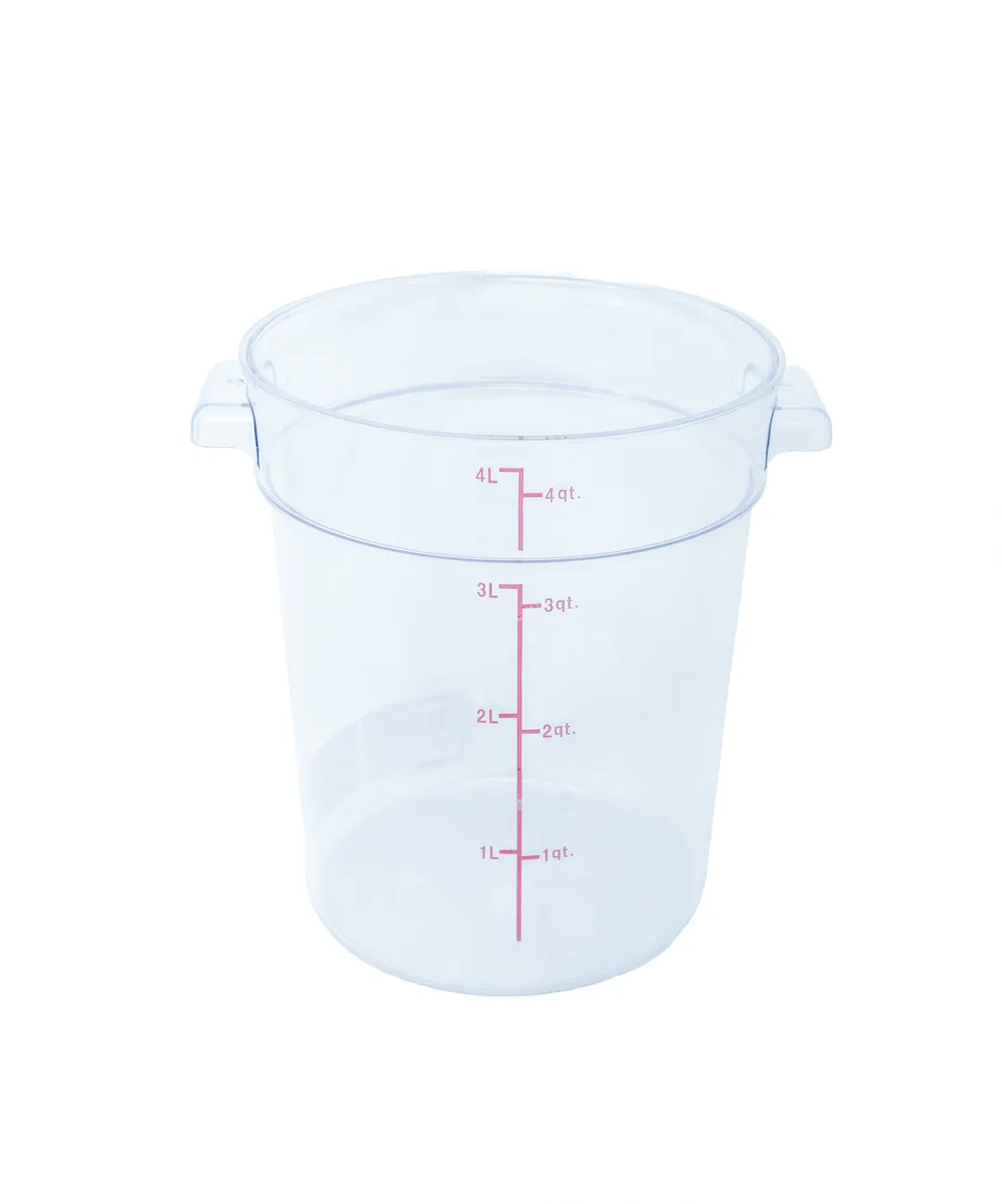 Omcan USA 80171 Food Storage Container – 4 Qt Clear Polycarbonate Round, Only, NSF