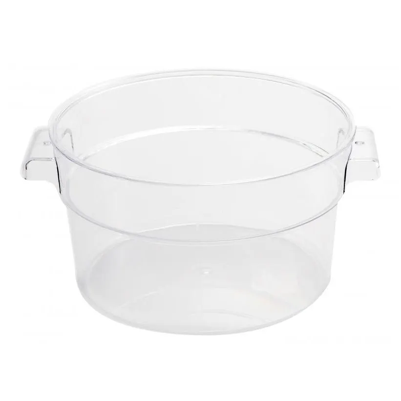 Omcan USA 80174 2-Qt Round Clear Polycarbonate Food Storage Container, No Lid, NSF