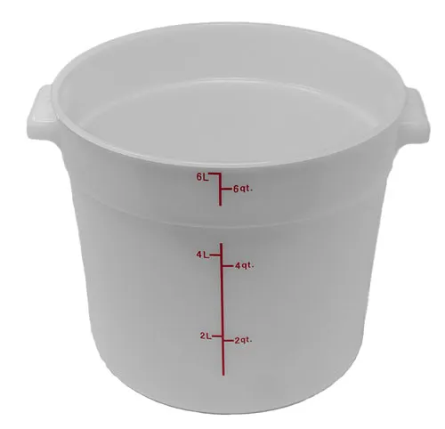 Omcan USA 80192 6-Qt PP White Container, NSF, Acid/Oil/Alcohol Safe, 15°C‑80°C Range