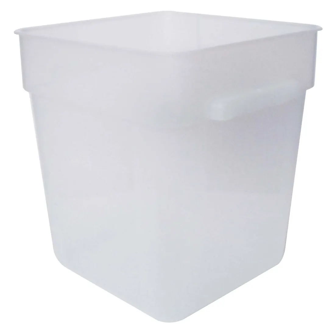 Omcan USA 80197 Food Storage Container – 22‑Qt Square PP, Translucent, 19‑24 qt, No Lid