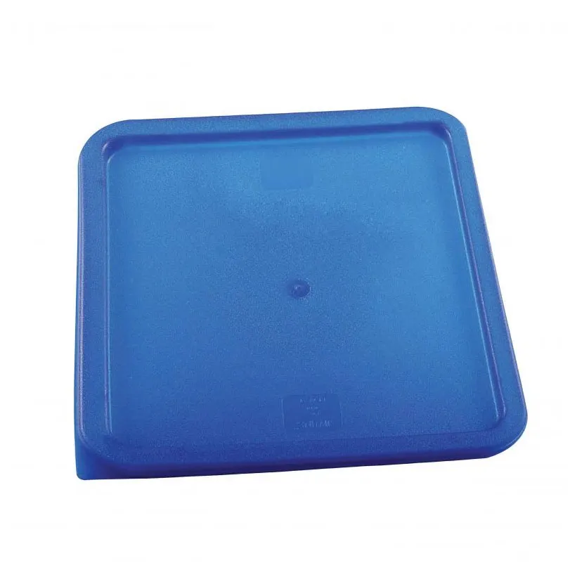 Omcan USA 80202 Storage Lid, Blue Polyethylene, Fits 12, 18 & 22 Qt Containers, Snap‑Fit Seal
