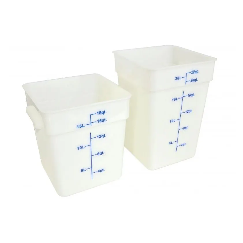 Omcan USA 80224 Food Storage Container – 4 Qt Square White Polypropylene, 3‑6 Qt, No Lid
