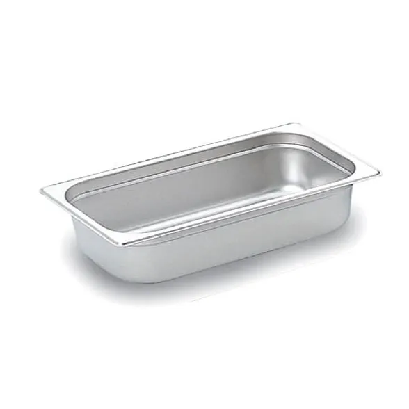 Omcan USA 80268 Stainless Steel Steam Table Pan 1/3 Size, 6‑7/8" x 12‑3/4" x 4" Deep, NSF