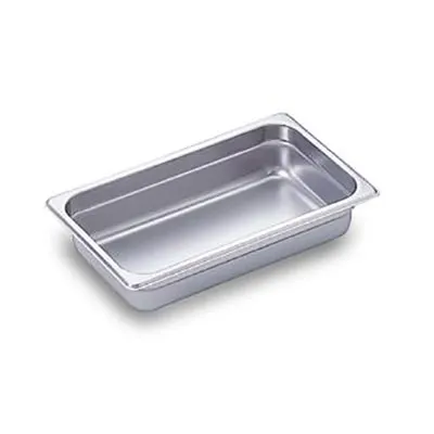 Omcan USA 80272 Steel Steam Pan - 1/4 Size, 10-5/16" x 6-5/16" x 2-1/2" Deep, NSF