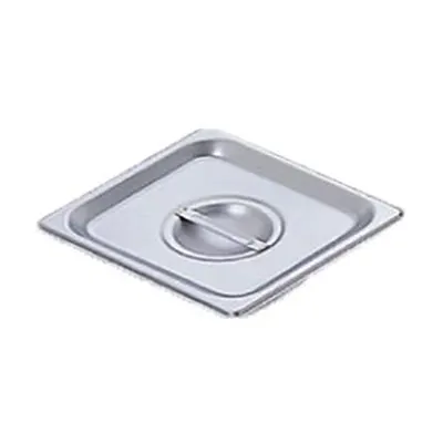 Omcan USA 80280 Stainless Steel 1/6‑Size Flat Solid Steam Table Pan Cover with Handle, NSF