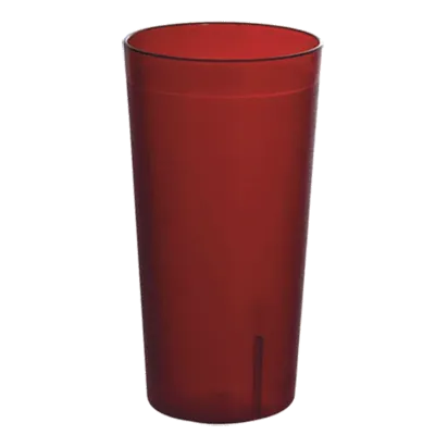 Omcan USA 80345 Pebbled Tumbler, 16 Oz (1 Pt) Red Textured Plastic, BPA‑Free